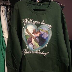 Dolls Kill Twilight Oversized Sweatshirt Will You Be My Slider Monkey -1x